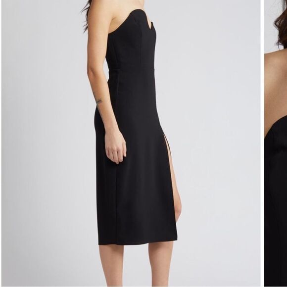 AMANDA UPRICHARD Puzzle Strapless Midi Dress - Picture 3 of 6